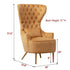 Letitia Velvet Wingback Accent Chair - Modern Accent Chair | Accent Chairs for Living Room | Kinwell Furniture | Leather Armchairs & Boucle Armchairs